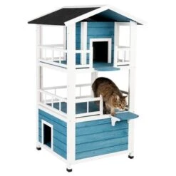 Casita Penthouse Para Mascotas -Gatos Perros Suministros Tienda 100914 katzenhaus penthouse fg 4383 1