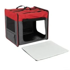 Caseta Plegable First Class Basic Roja -Gatos Perros Suministros Tienda 109203 transporthuette fg 9932 0