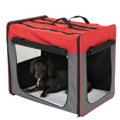 Caseta Plegable First Class Basic Roja -Gatos Perros Suministros Tienda 109203 transporthuette fg 9945 9