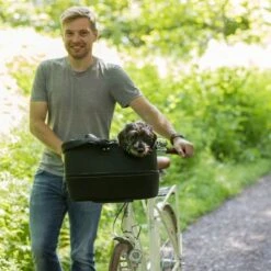 Cesta Para Bicicletas Trixie Friends On Tour Front -Gatos Perros Suministros Tienda 110146 trixie front fahrradkorb hs 16 8