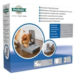Comedero Automático Doble PetSafe® Para Mascotas -Gatos Perros Suministros Tienda 145997 rasiosystems petsafe futterautomat 2mahlzeiten catdog 2x355xml hs 06 1