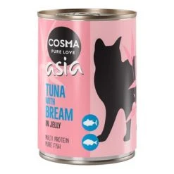 Cosma Asia En Gelatina 12 X 400 G -Gatos Perros Suministros Tienda 163896 pla cosma asia tunabream 400g 9