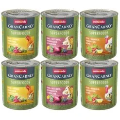 Animonda GranCarno Superfoods Adult - Pack Mixto -Gatos Perros Suministros Tienda 168512 animonda grancarno adult superfoods mixpaket 6x800g hs 01 1