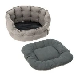 Cama Cozy EcoLIFE Gris Para Perros -Gatos Perros Suministros Tienda 180712 cozy ecolife grau fg 6373 1
