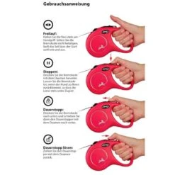 Correa Extensible Flexi New Classic Con Cinta De 5 M -Gatos Perros Suministros Tienda 198003 flexi new classic gurt leine s schwarz hs5 5