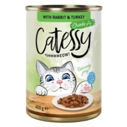 Catessy Bocaditos 12 X 400 G En Latas -Gatos Perros Suministros Tienda 1 28348 pla catessy gravy rabbit 400g 1