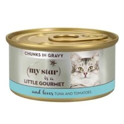 My Star Bocaditos En Salsa Gourmet En Latas 24 X 85 G Para Gatos -Gatos Perros Suministros Tienda 1 mystar littlegourmet chunksingravy tuna 85g 7