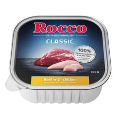 Rocco Classic En Tarrinas 27 X 300 G - Pack Ahorro -Gatos Perros Suministros Tienda 1 rocco schalen classic huhn side 1000x1000 3