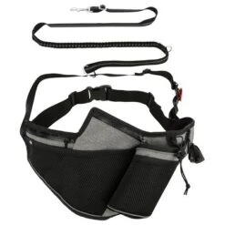 Correa De Jogging Con Cinturón Trixie Gris Y Negra Para Perros -Gatos Perros Suministros Tienda 203777 trixie jogginggurt leine grauschwarz hs 04 0