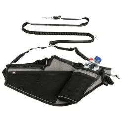 Correa De Jogging Con Cinturón Trixie Gris Y Negra Para Perros -Gatos Perros Suministros Tienda 203777 trixie jogginggurt leine grauschwarz hs 05 8