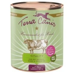 Terra Canis Vitality Comida Húmeda Para Perros 6 X 800 G 8 Terra Canis Vitality Comida Húmeda Para Perros 6 X 800 G -Gatos Perros Suministros Tienda 203904 pla terracanis fitnessmenu rind 800g hs 01 7