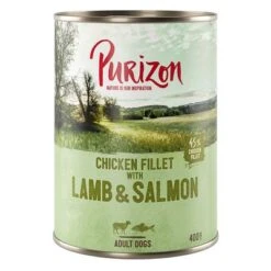 Purizon Adult 6 X 400 G Comida Húmeda Sin Cereales Para Perros -Gatos Perros Suministros Tienda 209096 pla purizon lamm 400g 4