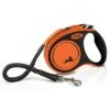 Correa Extensible Flexi Xtreme Naranja Con Cinta De 5 M -Gatos Perros Suministros Tienda 252396 flexi xtreme urtleine orange 5m hs 02 8