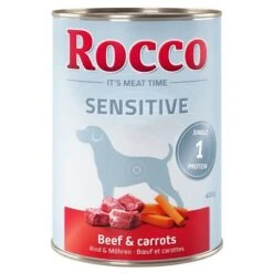 Rocco Sensitive 6 X 400 G -Gatos Perros Suministros Tienda 257438 pla rocco sensitive beefcarrots 400g 1000x1000 0 1