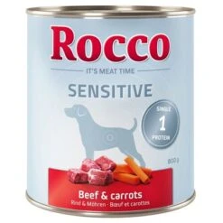 Rocco Sensitive 6 X 800 G -Gatos Perros Suministros Tienda 259796 pla rocco sensitive beefcarrots 800g 1000x1000 8