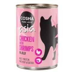 Cosma Asia En Gelatina 12 X 400 G -Gatos Perros Suministros Tienda 259996 pla cosma asia chickenshrimps 6 x 400g 3
