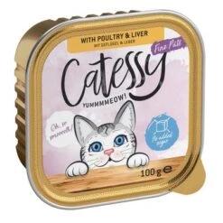 Catessy En Tarrinas 64 X 100 G - Pack Mixto -Gatos Perros Suministros Tienda 27635 pla catessy feinepastete gefluegelleber 100g 7