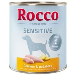 Rocco Sensitive 6 X 800 G -Gatos Perros Suministros Tienda 28041 pla rocco sensitive chickenpotatoes 800g hs 01 6
