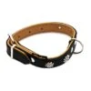 Collar De Cuero Heim Edelweiß Color Negro / Natural Para Perros -Gatos Perros Suministros Tienda 298197 heim halsband edelwei 20mm 40cm hs 03 1