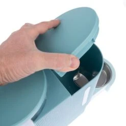 TIAKI Tolva Para Pienso Y Agua, Azul Claro Para Mascotas -Gatos Perros Suministros Tienda 302396 tiaki wasser und futterspender fg 6116 2