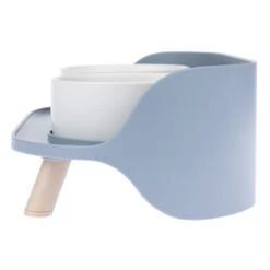 TIAKI Comedero Doble De Cerámica Para Mascotas -Gatos Perros Suministros Tienda 302496 tiaki napf duo grau fg 6155 4