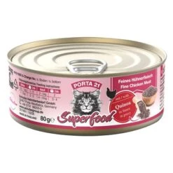 Porta 21 Superfood Comida Húmeda Para Gatos 6 X 80 G -Gatos Perros Suministros Tienda 308297 pla porta21 superfood huhnquinoa 80g hs 01 5