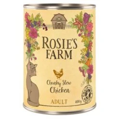Rosie's Farm Adult 6 X 400 G Para Gatos -Gatos Perros Suministros Tienda 315096 pla rosie sfarm adult chicken 400g 0