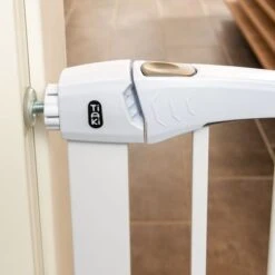 Barrera Blanca TIAKI Con 7 Cm De Extensión Para Perros -Gatos Perros Suministros Tienda 334597 tiaki dog gate white fg 8192 7