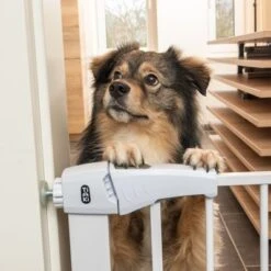 Barrera Blanca TIAKI Con 7 Cm De Extensión Para Perros -Gatos Perros Suministros Tienda 334597 tiaki dog gate white fg 8198 1