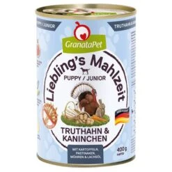 Granatapet Liebling's Mahlzeit 6 X 400 G -Gatos Perros Suministros Tienda 362502 pla granatapet lieblings mahlzeit junior truthahn kaninche 6x400g hs 01 9