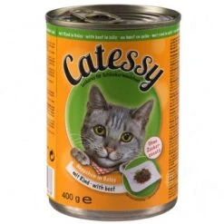 Catessy Bocaditos 12 X 400 G En Latas -Gatos Perros Suministros Tienda 373821 catessy gelee rind 9