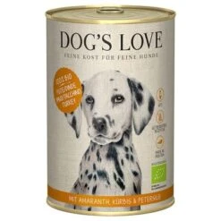Dog´s Love Bio 6 X 400 G Comida Húmeda Ecológica Para Perros -Gatos Perros Suministros Tienda 381303 pla dogslove bio pute 400g hs 01 8