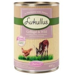 Lukullus Junior - Pack De Prueba Mixto -Gatos Perros Suministros Tienda 400g junior 1000x1000 1
