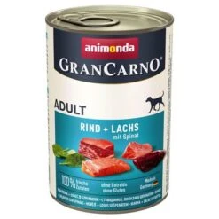 Animonda GranCarno Original Adult 12 X 400 G - Pack Ahorro -Gatos Perros Suministros Tienda 51232 pla animonda grancarno adult rindlachsspinat 400g 3