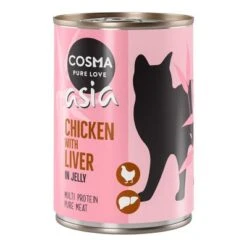 Cosma Asia En Gelatina 12 X 400 G -Gatos Perros Suministros Tienda 52937 pla cosma asia chickenliver 400g 8