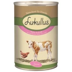 Lukullus Junior Con Pollo Y Ternera -Gatos Perros Suministros Tienda 55435 pla lukullus junior huhn 6 x 400 g 7
