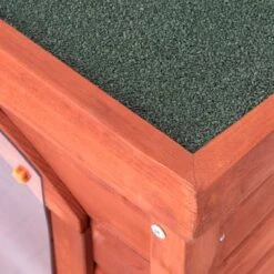 Caseta De Madera Woody Con Puerta Para Perros -Gatos Perros Suministros Tienda 55518 woody flachdach fg 8296 3