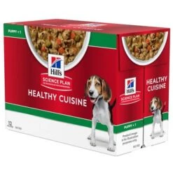 Hill's Science Plan Hill’s Puppy Medium & Large Healthy Cuisine Con Pollo Para Perros -Gatos Perros Suministros Tienda 606601 0 2 3