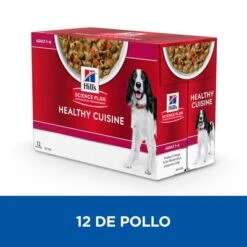 Hill's Science Plan Adult Healthy Cuisine Con Pollo Para Perros -Gatos Perros Suministros Tienda 606602 12 1 7