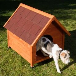 Caseta De Madera Spike Classic -Gatos Perros Suministros Tienda 70438 outside fg 3497 1