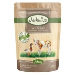 Oferta De Prueba Lukullus Sin Cereales -Gatos Perros Suministros Tienda 742635 lukullus frischebeutel entekalb 6 x 300 g 1000x1000 6
