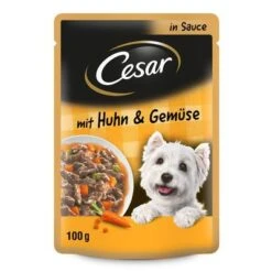 Cesar Favoritos En Salsa -Gatos Perros Suministros Tienda 74711 cesar feines selectioninsauce huhn 1