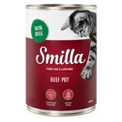 Smilla Tierno Vacuno - Pack De Prueba -Gatos Perros Suministros Tienda 80099 pla smilla beefpot duck 400g 9
