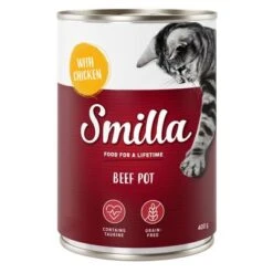Smilla Tierno Vacuno - Pack De Prueba -Gatos Perros Suministros Tienda 80197 pla smilla beefpot chicken 400g 9