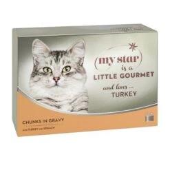 My Star Bocaditos En Salsa Gourmet En Latas 24 X 85 G Para Gatos -Gatos Perros Suministros Tienda 89151 pla mystar littlegourmet chunksingravy turkey 12x85g 6