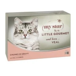 My Star Bocaditos En Salsa Gourmet En Latas 24 X 85 G Para Gatos -Gatos Perros Suministros Tienda 89896 pla mystar littlegourmet chunksingravy veal 12x85g 4