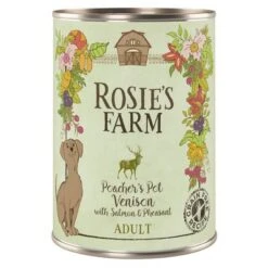 Rosie's Farm Adult 6 X 400 G -Gatos Perros Suministros Tienda 96201 pla rosie sfarm adult venison 400g 0