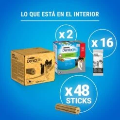 PURINA Dentalife Snacks Dentales Para Perros Medianos (12-25 Kg) -Gatos Perros Suministros Tienda 982206 what s inside medium1 es 1 1 9