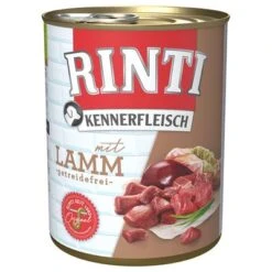 Rinti Kennerfleisch 6 X 800 G -Gatos Perros Suministros Tienda 98721 pla bilder rinti kennerfleisch lamm 800g hs 01 8