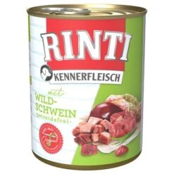 Rinti Kennerfleisch 6 X 800 G -Gatos Perros Suministros Tienda 98726 pla bilder rinti kennerfleisch wildschwein 800g hs 01 3